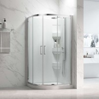 SALLY Frameless Sliding Shower Easy Clean Coating Tempered Glass Prefab Shower Room With Toilet