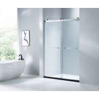 5230A Bathroom 10mm Bypass Sliding double open glass shower door