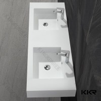 Wall mount acrylic 1800 mm double resin basin