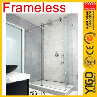 Popular Frameless sliding glass shower