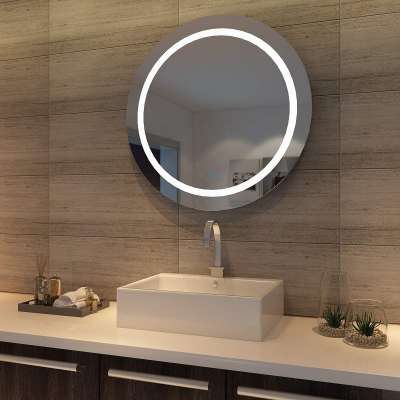 SALLY 24Inch Modern Round Illuminated Bathroom Vanity Makeup LED Mirror Light